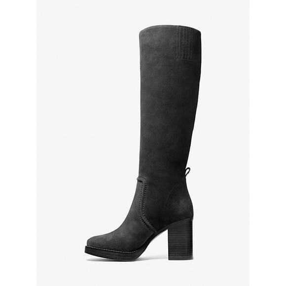 MICHAEL KORS CLASSIC HAYDEN BLACK SUEDE KNEE HIGH BOOT 100% LEATHER. SZ 8 $325 - Picture 4 of 11